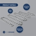 thumbnail image 3 of Five Oceans 5/16-Inch x 15-Foot Boat Anchor Lead Chain with Stainless Steel Shackles, High Test G4 Calibrated Stainless Steel Chain- FO4493-S15, 3 of 8