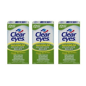 2 Pack Clear Eyes Cooling Comfort Itchy Eye Relief Drops 0 50oz