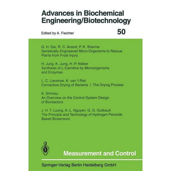 Advances in Biochemical Engineering & Bi Measurement and Control, Book 50, (Paperback)