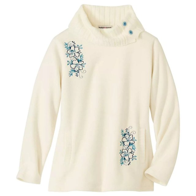 Atlas for Women Pull en Molleton Brodé pour Femmes