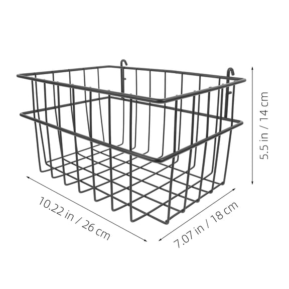 DEEPCRAFF Heavy Duty Black Pegboard Wire Basket for Garage Workshop Storage