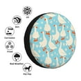 thumbnail image 4 of Rateoe White Geese and Flower Pattern Tire Cover Wheel Protectors Weatherproof Wheel Covers Universal Fit for Trailer Rv SUV Truck Camper Travel Trailers Accessories-15 inch, 4 of 6
