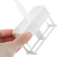 thumbnail image 4 of KAKOWELY Microscope Slides Staining Rack Laboratory Microscope Slides Rack Plastic Microscope Slides Rack,4.33X"X3.39"X1.26", 4 of 5