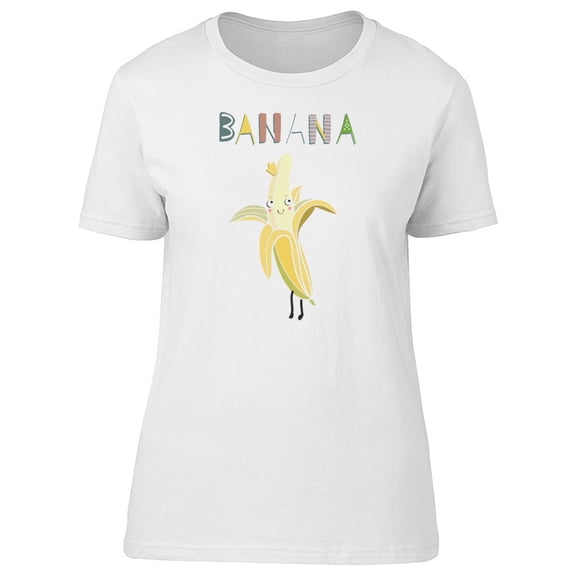 Cute Banana Cartoon Tee Women's -Image by Shutterstock