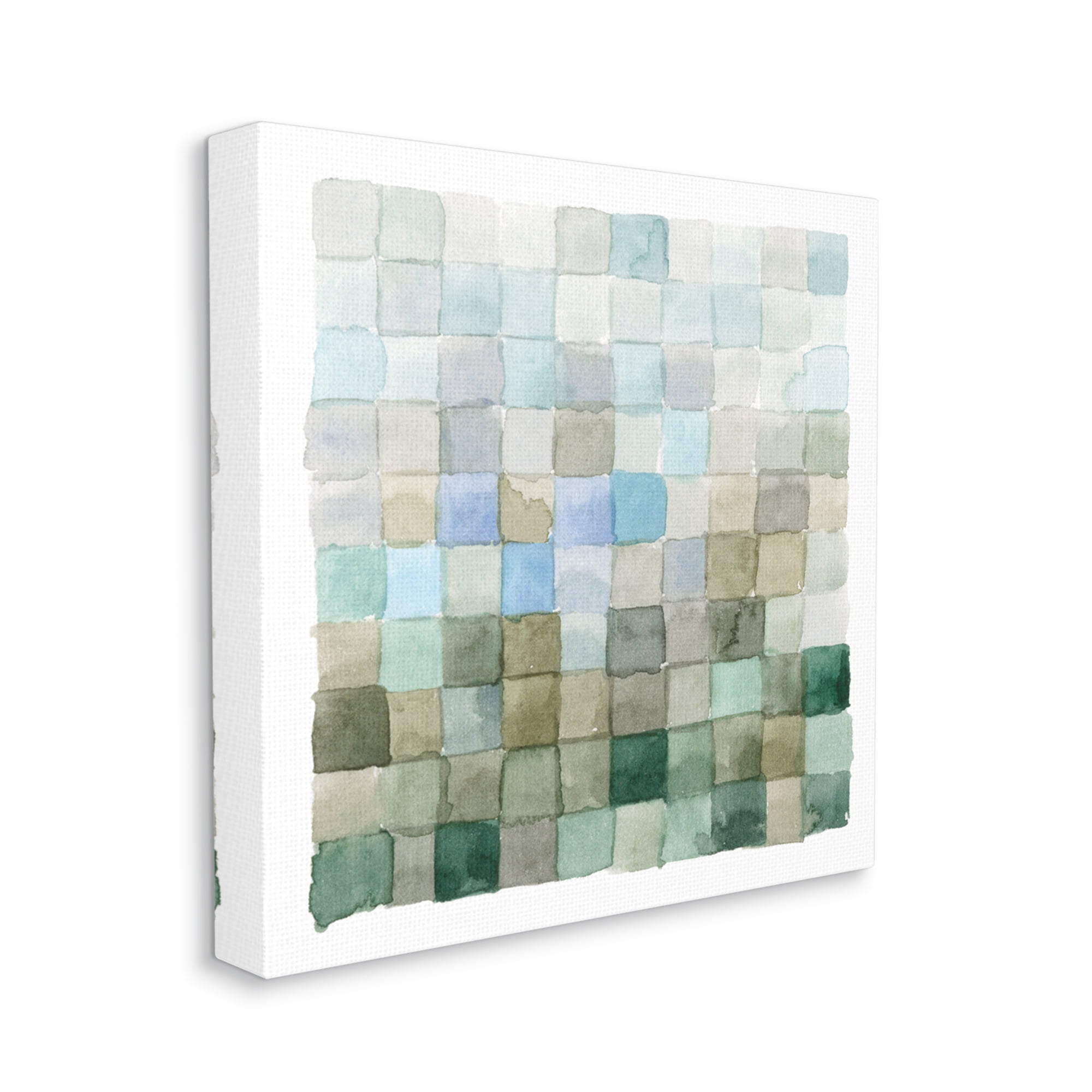 Stupell Industries Earth Tones Watercolor Detail Square Shape Pattern Canvas Wall Art, 17 x 17, Design by Emma Caroline