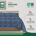 thumbnail image 2 of THREAD SPREAD 100% Organic Cotton King Size Sheets - Cotton Sheets King Size(4 PC, Twilight Ocean), Crisp, Cooling Percale Weave Printed Sheet Set, 2 of 7