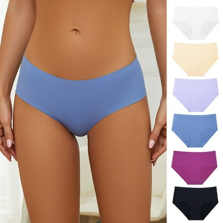 BSDJILFG Hipster Panties for Women Silk Underwear Wide Waist Seamless Comfortable Butt Lifting Lingerie Bottom Savings