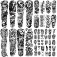 thumbnail image 2 of Tatuajes temporales Yazhiji 46 a prueba de agua con brazo completo para adulto, 2 of 6