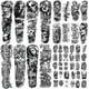thumbnail image 2 of Tatuajes temporales Yazhiji 46 a prueba de agua con brazo completo para adulto, 2 of 6