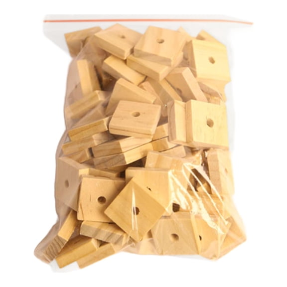 100 piezas de pájaros bloques de masticación juguete loro con agujeros trepa tocando chips de madera loro juguete cubitos de madera para maca