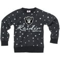 thumbnail image 2 of Girls Youth Wes & Willy  Charcoal Las Vegas Raiders Shimmer Star Reverse Fleece Pullover Sweatshirt, 2 of 3