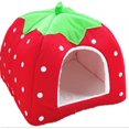 thumbnail image 1 of Cama tipo cesta acolchada y gruesa para gatos, con forma de fresa, sofá, casa para mascotas, lavable, plegable, saco de dormir, nicho cuadrado para interiores y exteriores, ideal para viajes., 1 of 5