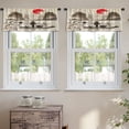 thumbnail image 2 of LALILO Kitchen Curtain Valance River Art Man Fishing Rod Pocket Window Curtain 52"x 18" Set of 2, 2 of 6