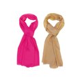 thumbnail image 4 of Wrapables® Lightweight Polyester Solid Colored Scarf (Set of 2), Rose and Caramel, 4 of 7