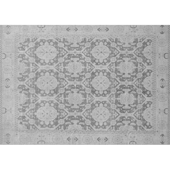 Ahgly Company Indoor Rectangle Oriental Gray Traditional Area Rugs, 6' x 9'