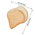 thumbnail image 2 of 1Pcs Plastic Decorative Sea Shell Conch Shaped Plate Snack Dessert Plate,Tray Dish Nautical Jewelry Organizer,Transparent Food Plates Orange 7.9x6.3x1.9in, 2 of 9