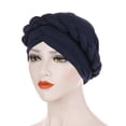 thumbnail image 2 of Dalrosia Women Turban Cap Headscarf Cancer Chemo Beanies Cap Pre-Tied Twisted Braid Wrap Hat Headwrap, 2 of 8