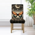 thumbnail image 4 of Xoenoiee Butterfly Mushroom Moon Star Print Dining Room Chair Covers Slipcovers Stretch Removable Washable Kitchen Parsons Chair Covers Protector for Dining Room, Hotel, Ceremony, 1 Pack, 4 of 7