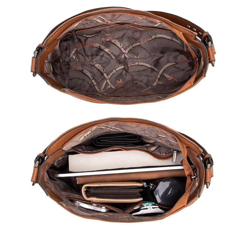 Montana West Hobo Satchel, Brown Vegan Leather photo 5