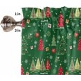 thumbnail image 2 of Christmas Green Kitchen Curtains and Valances Set, Rod Pocket Curtains Tier Farmhouse Window Curtains 24 Inch Length, Xmas Winter Pine Trees Snowflake Plants 3 Piece Kitchen Curtains Set, 2 of 6