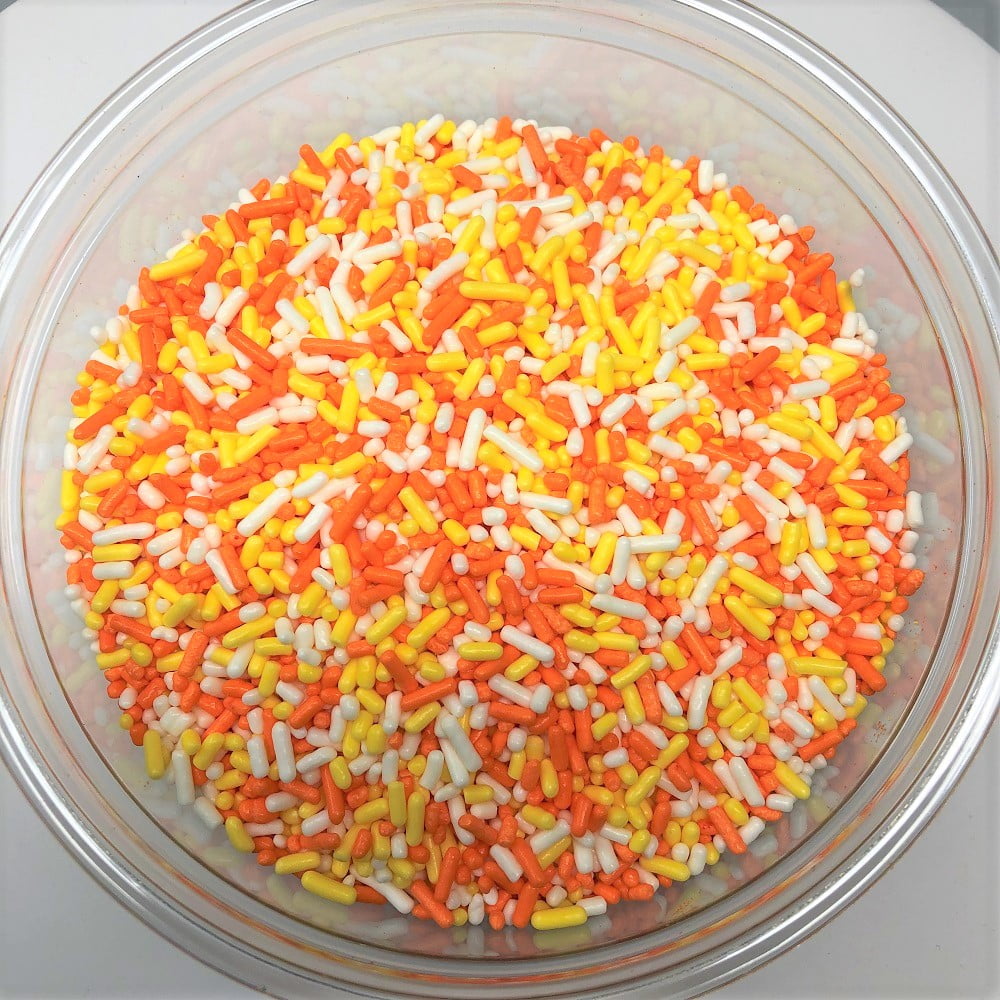 Fall Candy Corn Sprinkle Mix Bakery Topping Sprinkles 1 pound colored