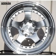 thumbnail image 3 of AodHan Wheels Rim AH-03 15x8 4x100/114.3 73.1CB +20 SILVER MACHINED FACE AND LIP, 3 of 3