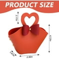 thumbnail image 2 of qczoyp 10 Pack Mini PU Leather Bowknot Gift Bags: Reusable Mini Handbag Gift Boxes with Heart-shape Handle, Party Favor Bags for Weddings, Baby Showers, Christmas, Halloween Party Decor (Orange), 2 of 12