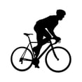 thumbnail image 1 of Side View Cycling Sticker Decal Die Cut - Self Adhesive Vinyl - Weatherproof - Made in USA - Many Color and Sizes - road bike triathlon cyclist, 1 of 6
