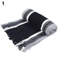 thumbnail image 6 of Yesbay Men's Classic Acrylic Shawl Winter Warm Long Fringe Striped Tassel Scarf Claret, 6 of 7