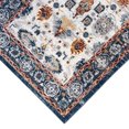 thumbnail image 5 of HomeRoots 531927 6 ft. Floral Power Loom Round Rug, Blue, 5 of 5