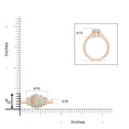 thumbnail image 6 of Angara Natural Opal Ring - Solitaire Oval 1.1 ct Opal and Diamond Collar Ring for Women | October Birthstone Jewelry | 14K Rose Gold Opal Ring (Ring Size = 8.5), 6 of 10