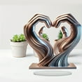 thumbnail image 6 of Joernso Heart Hands Sculpture Wooden Hearts Hand Sculptures Love Gesture Resin Statue Valentine Day Decorative Ornament, 6 of 7