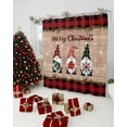 thumbnail image 3 of Christmas Dwarfs Bathroom Shower Curtains with Hooks, Xmas Snowflake Poinsettia Wooden Red Plaid Waterproof Fabric Washable Shower Curtain for Home Hotel Bathtub Decor 36x72 Inches, 3 of 7