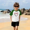 thumbnail image 5 of vdgthytj Kids Valentine's Day T-Shirt Raglan Short Sleeve Heart Graphic Round Neck Tee Tops for Boy Girl 3-14 Years, 5 of 8