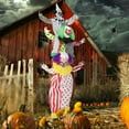 thumbnail image 2 of Outsunny Life Size Halloween Animated Clown, Stackable Halloween Props, 2 of 10
