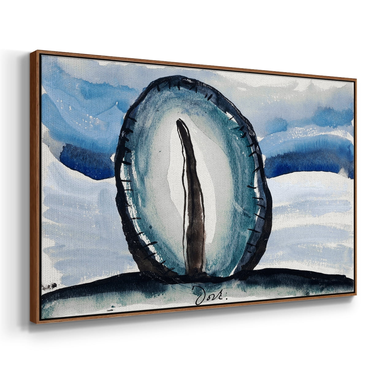 Vintage Landscape-CCXCVIII By Wexford Home Framed in Walnut Wood Gallery Wrapped Canvas 25 in. x 37 in.