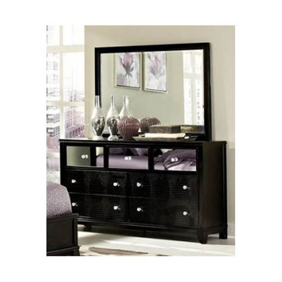 Mirrored Dresser In Black Color