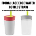 thumbnail image 4 of sunsanly 2Pcs Flexible Straw for Owala Kids Water Bottle 12/15oz BPA-Free Silicone Lid Straw Accessories Floral Lace Edges Replacement Straws for Owala, 4 of 8