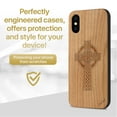 thumbnail image 2 of Case Yard Wooden Case Outside Soft TPU Silicone, Slim Fit Shockproof Wood Protective Phone Cover for Girls Boys Men and Women, Supports Wireless Charging Cross 3 Design case for iPhone-XS-Max, 2 of 7