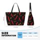 thumbnail image 4 of Fotbe Hot Chili Bolsa de Viaje para Playa - Resistente al Agua, Bolsa Tote de Gran Capacidad y Ligera con 7 Bolsillos para Mujeres y Hombres, 4 of 7