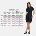 thumbnail image 2 of Blue White ® Women's Navy Blue Denim Short Sleeve Dress Collared Neck Button Down Belted Jean denim dress Summer Outfits for women, 2 of 5