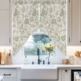 thumbnail image 2 of Swag Curtain Valances Pastoral Flowers Green Swag Valances for Kitchen Windows Farmhouse Floral Short Topper Curtains Valance Tier Pair for Kitchen Bedroom Living Room Bathroom 28"x36", 2 of 8
