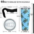 thumbnail image 6 of 40 oz Tumbler with Handle and Straw Sea Turtle Tumbler Sea Turtle Gifts for Women Turtle Cup Insulated Stainless Steel Tumbler Turtle Travel Coffee Mug, 6 of 6