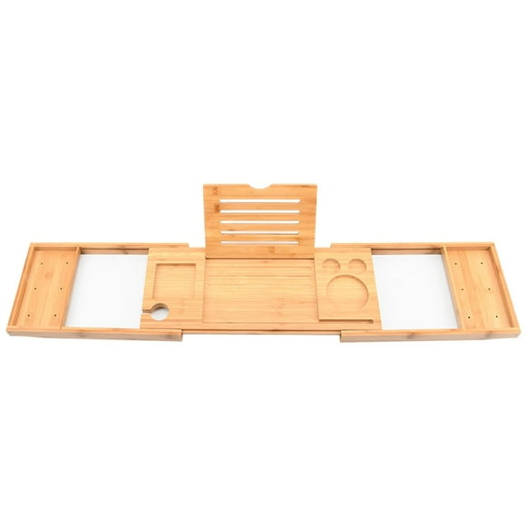 veasfak Expandable Bath Tub Tray 29.53-37.4inch Bathtub Stand Holder Phone Holder Tablet