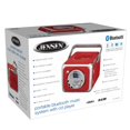 thumbnail image 5 of Jensen CD-555RS Red CD Bluetooth Boombox Sistema de música Bluetooth portátil con reproductor de CD +CD-R/RW y radio FM con entrada auxiliar y conector para auriculares Edición limitada (rojo), 5 of 5