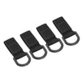 thumbnail image 1 of Unique Bargains Belt Keeper Key Chain, 4 pack D Type Thickening Nylon Strap Key Chain Hook, Black, 1 of 6