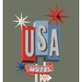 thumbnail image 2 of Americana Vintage Motel Sign Olive Adult Long Sleeve Hoodie-Large, 2 of 3