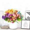 thumbnail image 3 of Artificial Fake Flowers, 6 Bundles Daisy Flowers Outdoor, UV Resistant Faux Flowers Shrubs, Artificial Plants for Indoor Outside Hanging Planter Home Wedding Office DIY Garden Porch Decor, Mix Color, 3 of 8