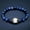 Blue, variant on Men Natural Stone Tiger Eye Crown Beads Bracelets Elasticity Bangle Jewelry Gift-White Pine