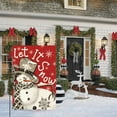thumbnail image 3 of SM-XLHN Let It Snow Snowflake Snowman Christmas House Flag 28x40 Inch Double Sided, Black Winter Holiday Yard Outdoor Decorative Flag, 3 of 6